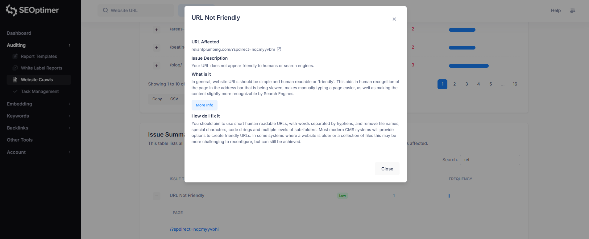 URL niet vriendelijk